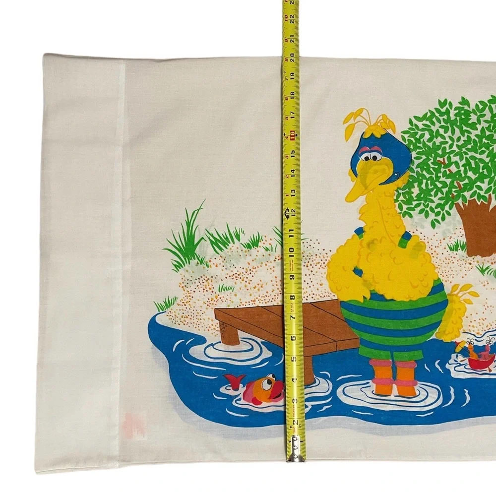 Vtg. 70s Sesame Street Big Bird Pillowcase